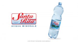 Logo design e packaging acqua minerale Santa Rita