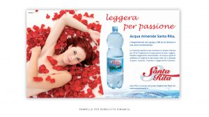Pannello per pubblicità dinamica di Acqua minerale Santa Rita