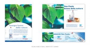 Pagina pubblicitaria manifesto e banner