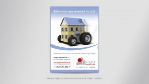 Pagina pubblicitaria per rivista di settore "Attico"